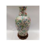 A late 19thC. Chinese polychrome porcelain vase de