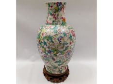 A late 19thC. Chinese polychrome porcelain vase de