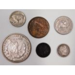 USA coinage - an 1838 one cent, an 1885 one cent,