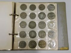 An album of mixed white metal & copper coinage inc