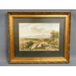 A framed water colour by David Cox Jnr. featuring