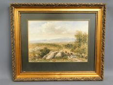 A framed water colour by David Cox Jnr. featuring