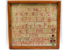 An early Victorian sampler by Jane Wallace, aged 1