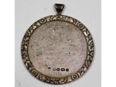 An 1838, William IV Exeter silver medallion by Rob