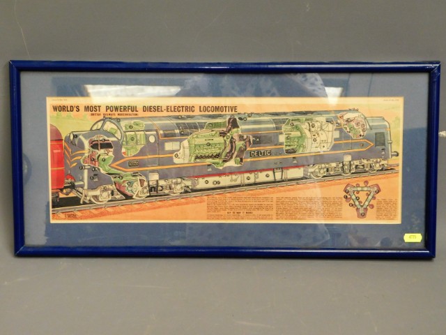 A framed 1958 poster of "World's Most Powerful Die