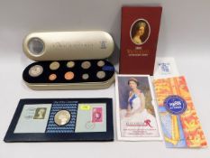 A 2000 Royal Mint "Time Capsule" coin set twinned