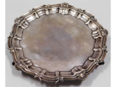 A 1973 A. Chick & Sons Ltd. London silver salver w