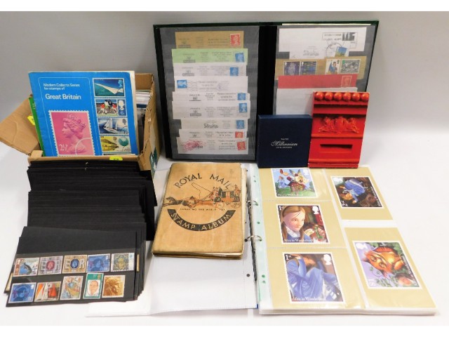 A quantity of mostly used stamps, stamp albums & p