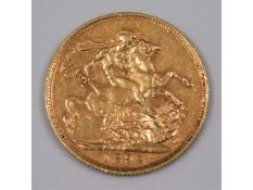 A Victorian 1892 UK full gold sovereign