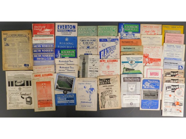 Approx. 45 1950's football programmes