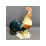 A large pottery cockerel, 18.25in tall