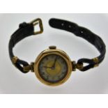 A 9ct gold ladies wristwatch