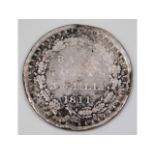 A George III three shilling silver token. 13.4g