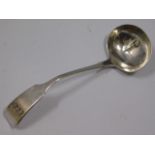 An 1846 early Victorian Exeter silver ladle by Wil