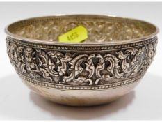 An early 20thC. Thai Margrett Bangkok white metal