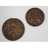 A 1747 Swedish 2 Ore & one other