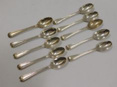 Ten London silver spoons by Holland, Aldwinkle & S