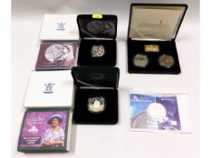A cased & boxed Royal Mint silver proof Piedfort C