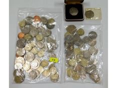 A quantity of mixed coinage, some current