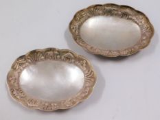 A matching pair of heavy gauge sterling silver bon