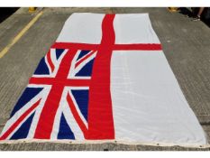 A large MOD issued ships ensign, Chatham Dockyard,