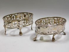A pair of 1785 George III silver salts by Thomas S