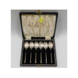 A cased set of 1960, Sheffield silver seal spoons