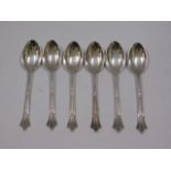 A set of six 1918 Sheffield silver teaspoons by Ro