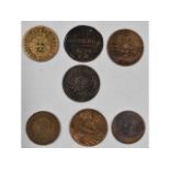 Two tokens, a medallion & other antique coinage