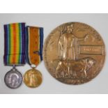 A bronze WW1 medal set awarded to 91808 Gnr. J. Pa