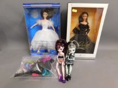 Two Barbie Collectors dolls & two other Mattel dol