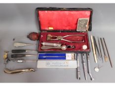 A collection of dental equipment