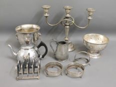 A small quantity of silver plated ware & similar i