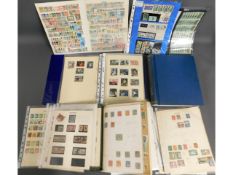 Three stamp albums including stamps from France, S