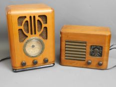 A reproduction radio & a vintage radio
