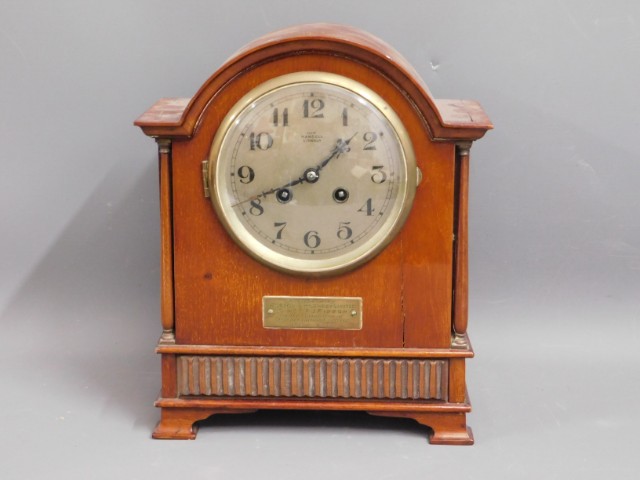 A Mansell of Lincoln mantle clock, presentation pl