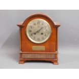 A Mansell of Lincoln mantle clock, presentation pl