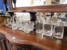 Two Dartington glass decanters & a small quantity