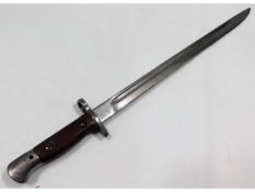 A Sanderson 1907 pattern bayonet, 21.75in long