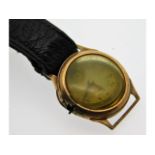 A 9ct gold cased wrist watch a/f