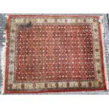 An attractive large wool rug, benefit a clean, 100