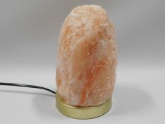 A salt lamp, 7.5in high