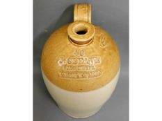 A stoneware flagon - 12.5in tall - J. Cleave, Stag