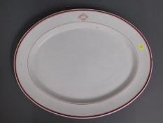 A Webb's Hotel of Liskeard platter, 22.5in x 18in