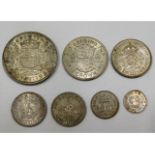 A set of good grade 1937 coins including crown, ha