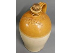 A stoneware flagon - 11.5in tall - Webb's Hotel Li