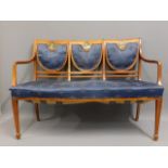An early 19thC. French Empire period sofa, loss to