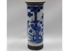 A 19thC. Chinese crackle glaze porcelain brush pot