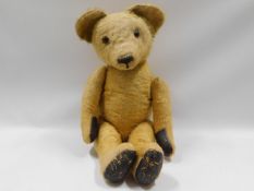 A mid 20thC. growler teddy bear, 22in tall