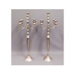 A pair of large decorative candelabra, 41in high